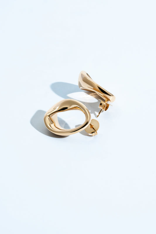 Kate Abstract Oval Drop Earrings
