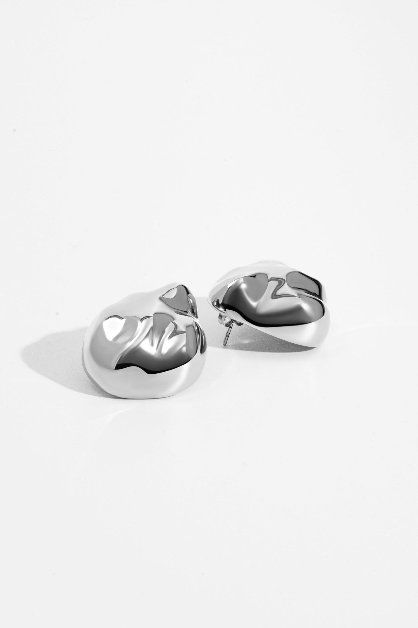 Giselle Textured Dome Drop Earrings