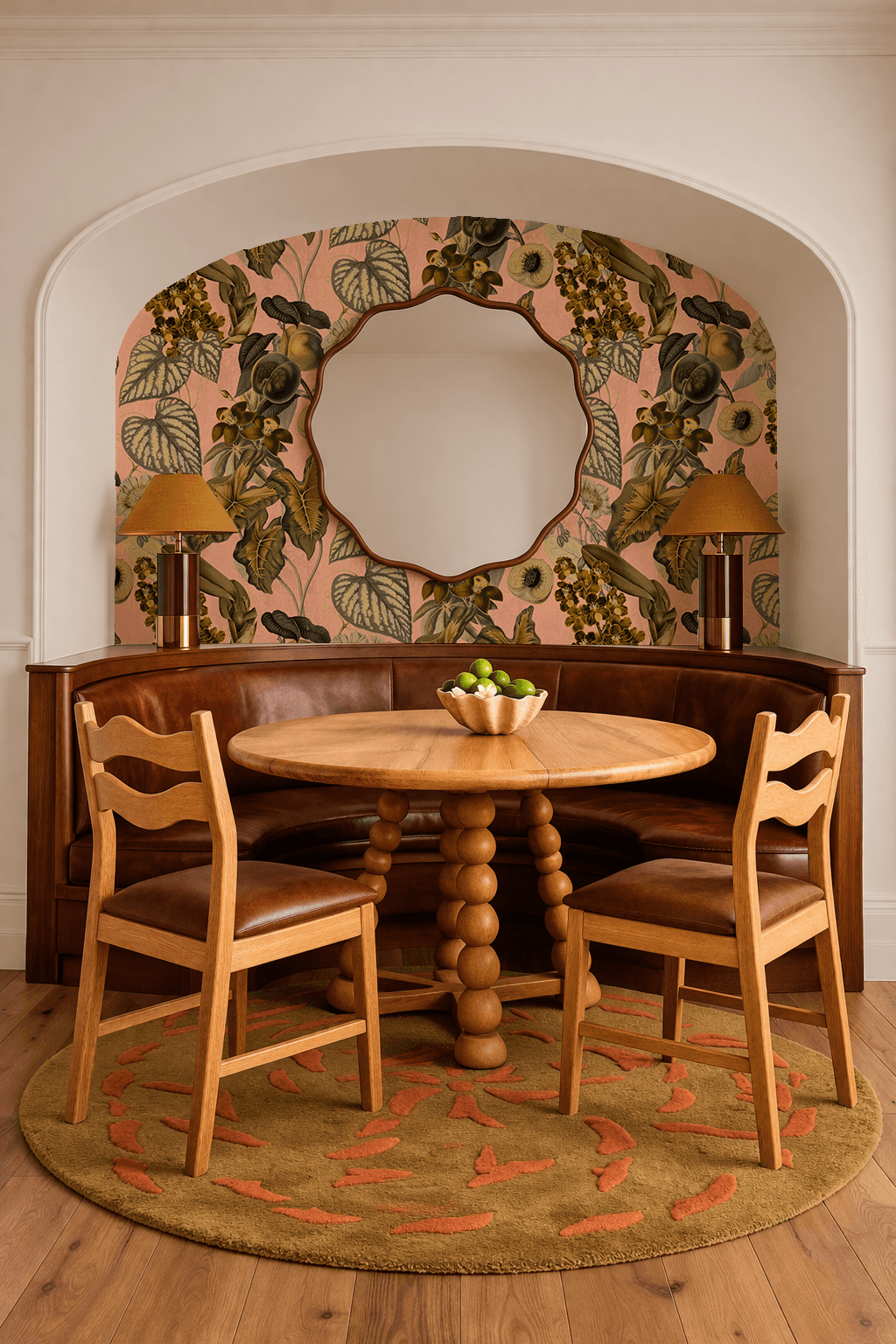 Cali Tropicale Wallpaper, peach and yellow