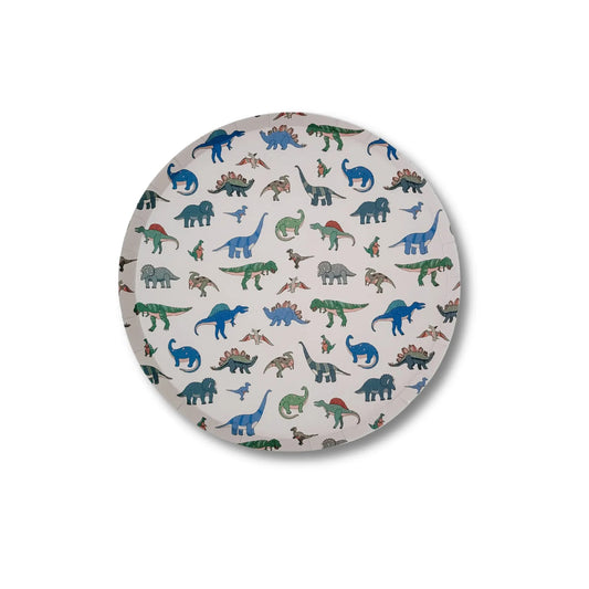 Dinosaur Birthday Party Plates, Three Rex (12 Pack)
