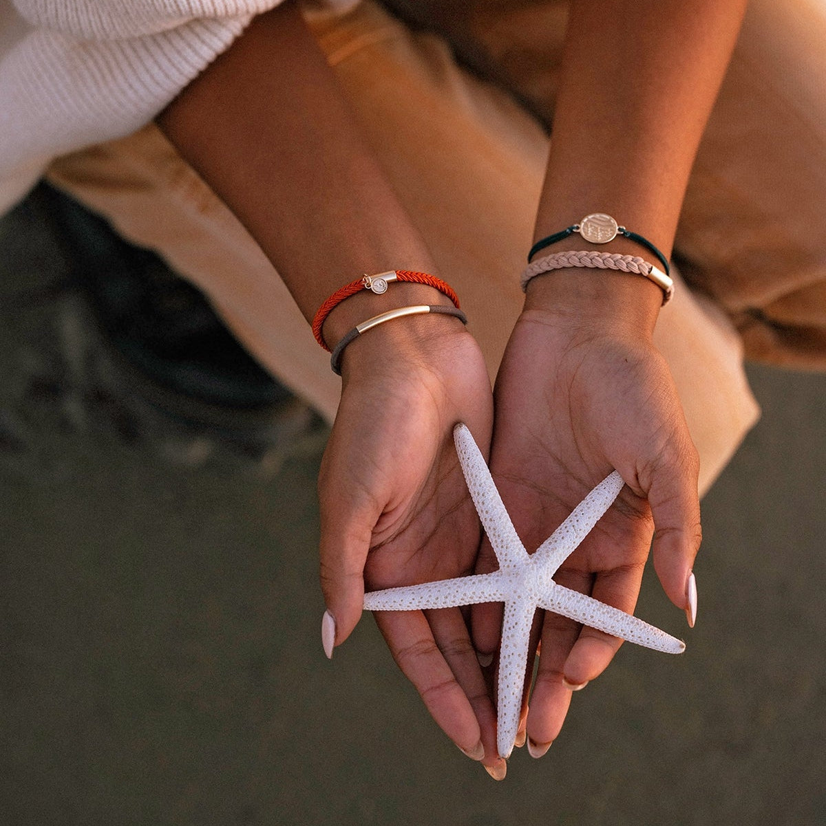 "Discover" Gold Pine Tree Charm Hair Tie Bracelets