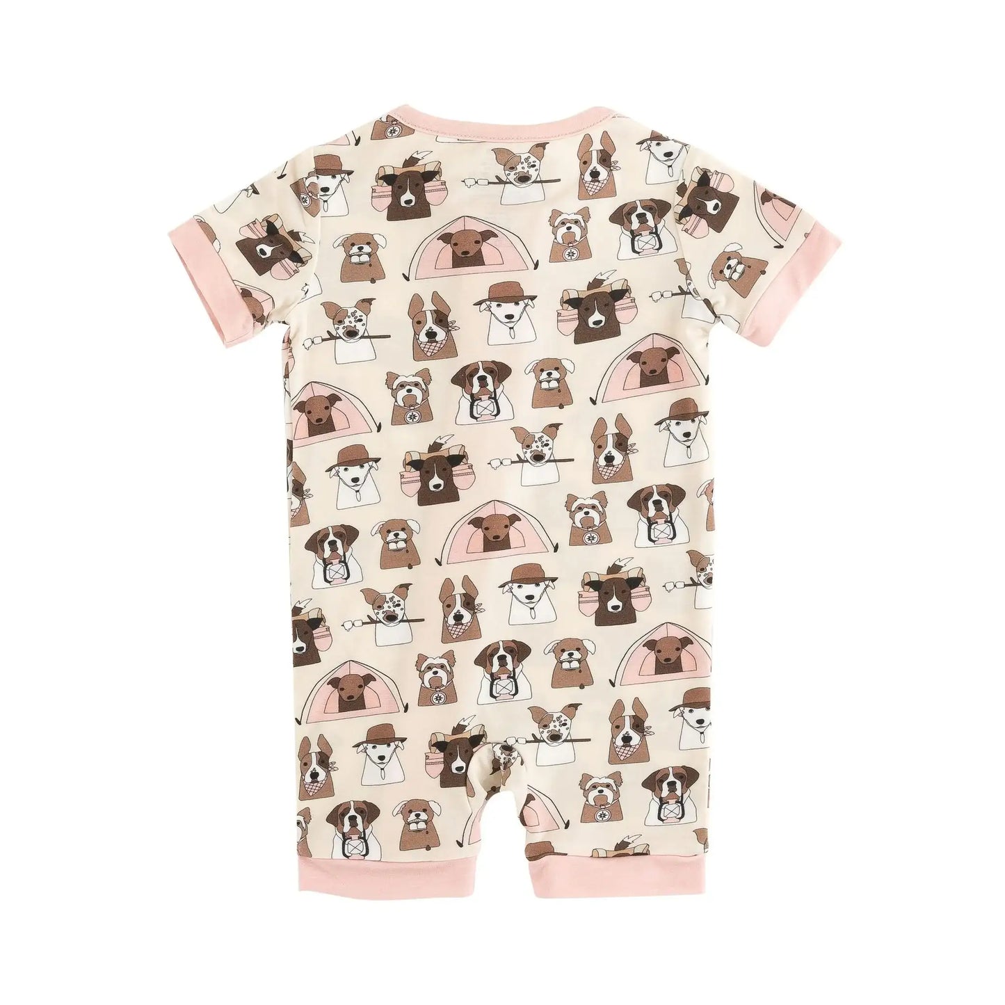 Camp Paws (Romper) - Pink