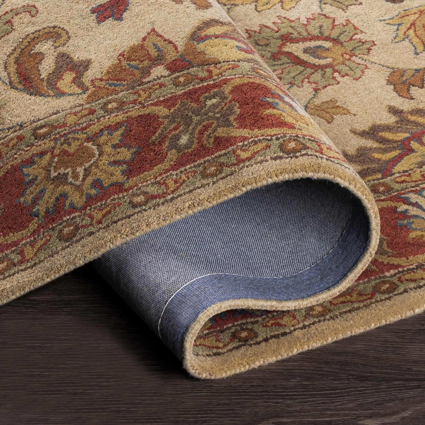 Cherryfield Hand Tufted Brown & Rust 1001 Wool Rug