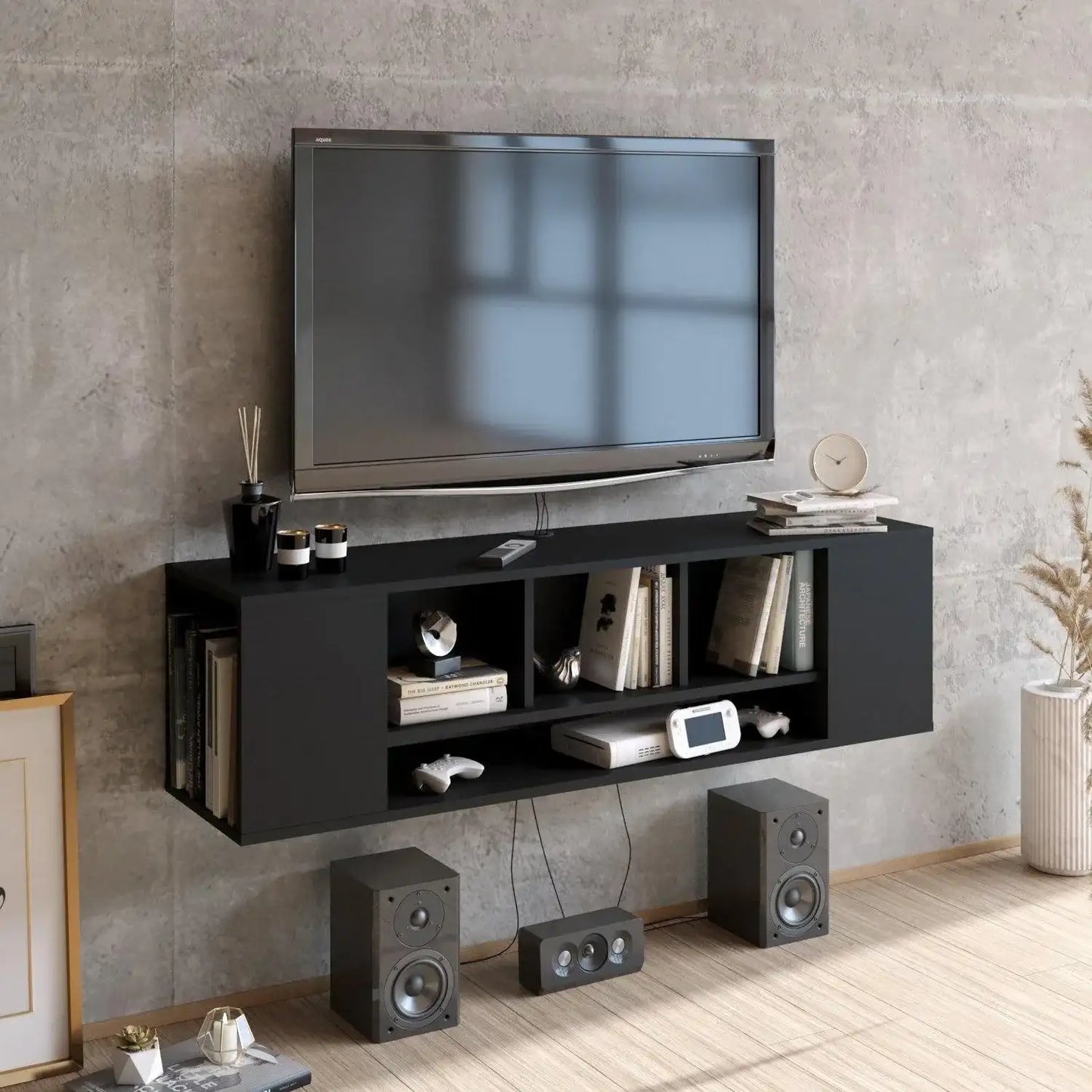 Paldi 53" Wide Floating TV Stand & Media Console