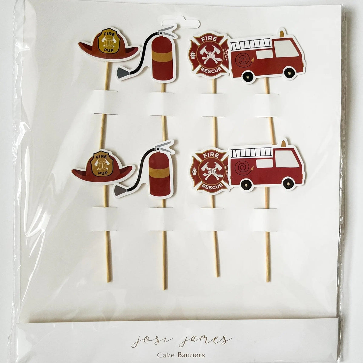 Fire Truck Toppers (8 Count)