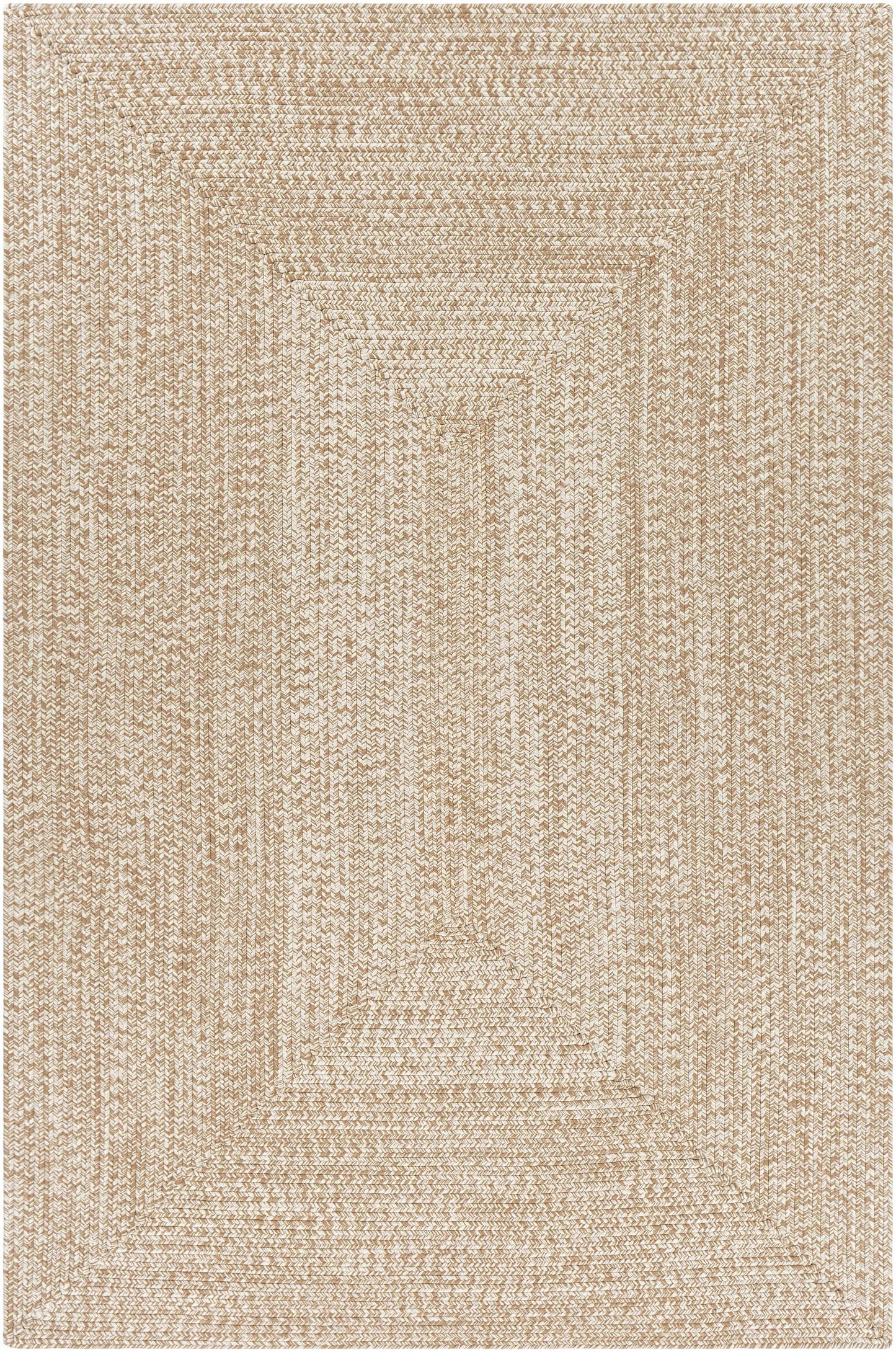 Cream Braided Faux Jute Outdoor Rug
