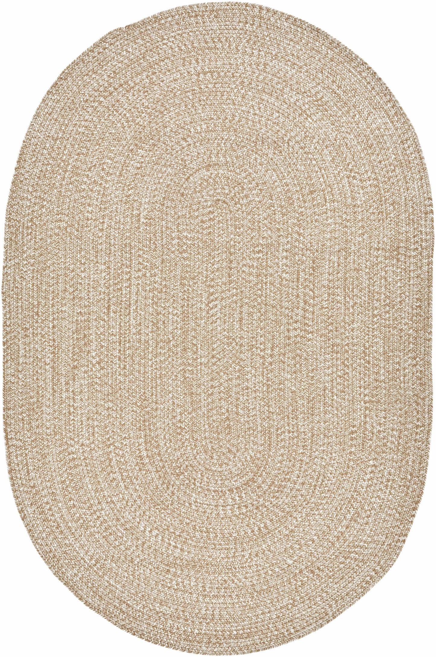 Cream Braided Faux Jute Outdoor Rug