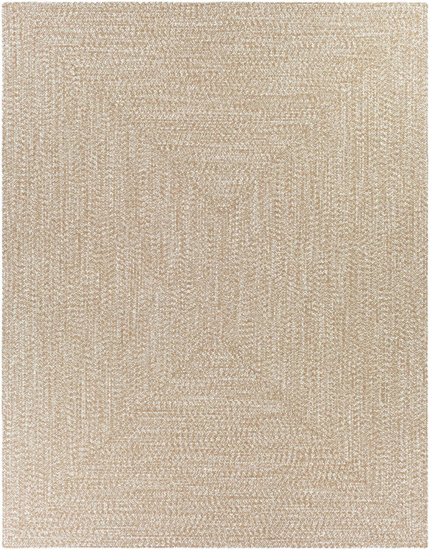 Cream Braided Faux Jute Outdoor Rug