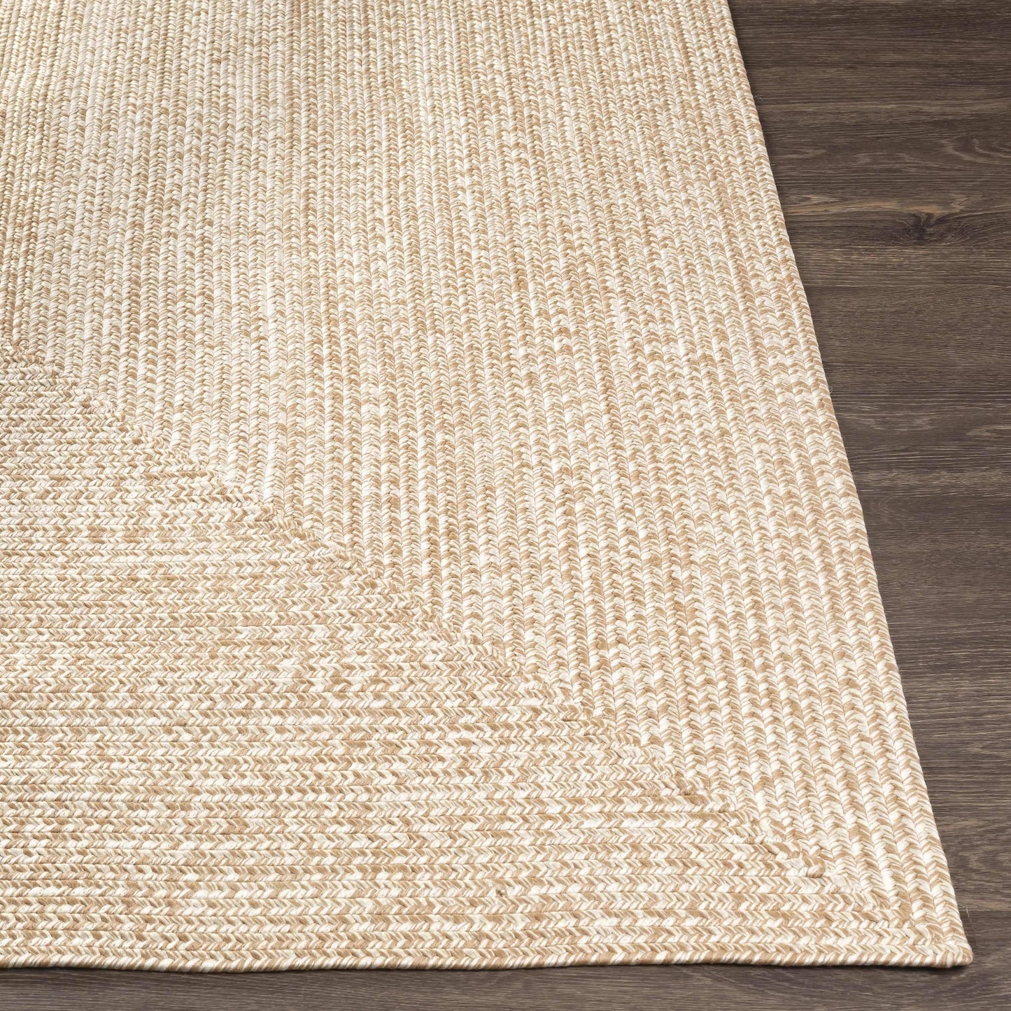 Cream Braided Faux Jute Outdoor Rug