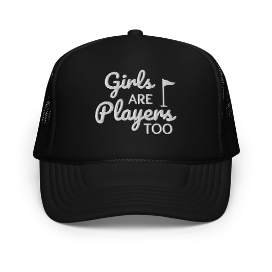 Girls Are Players, Too Embroidered Trucker Hat