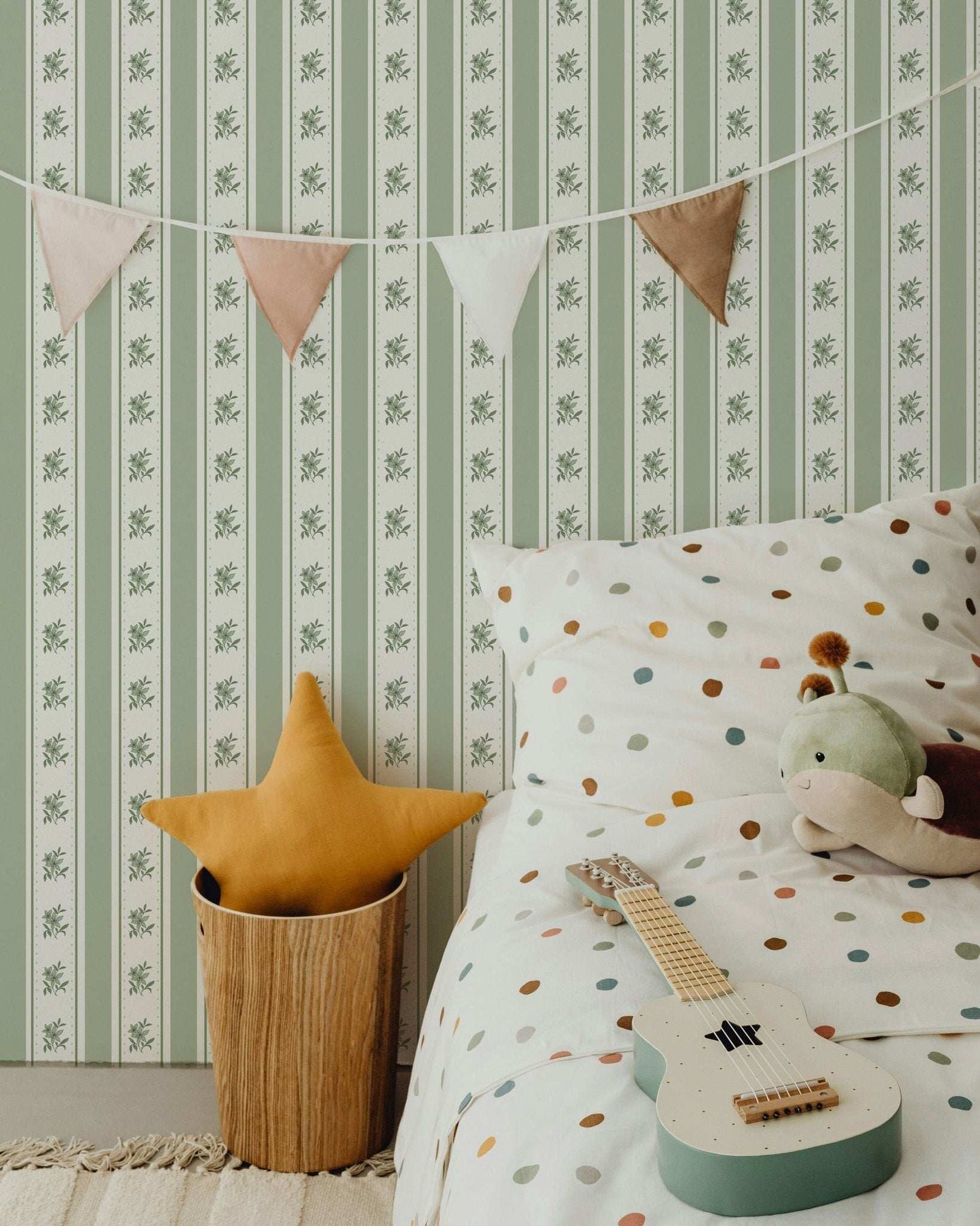 Glasshouse Stripe in Olive Feather