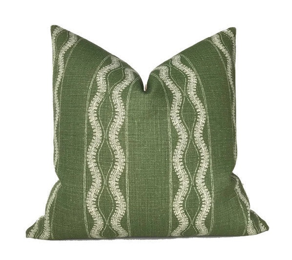 Zanzibar Pillow Cover in Green, Peter Dunham Textiles