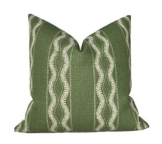 Zanzibar Pillow Cover in Green, Peter Dunham Textiles