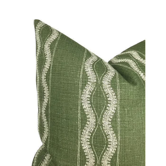 Zanzibar Pillow Cover in Green, Peter Dunham Textiles