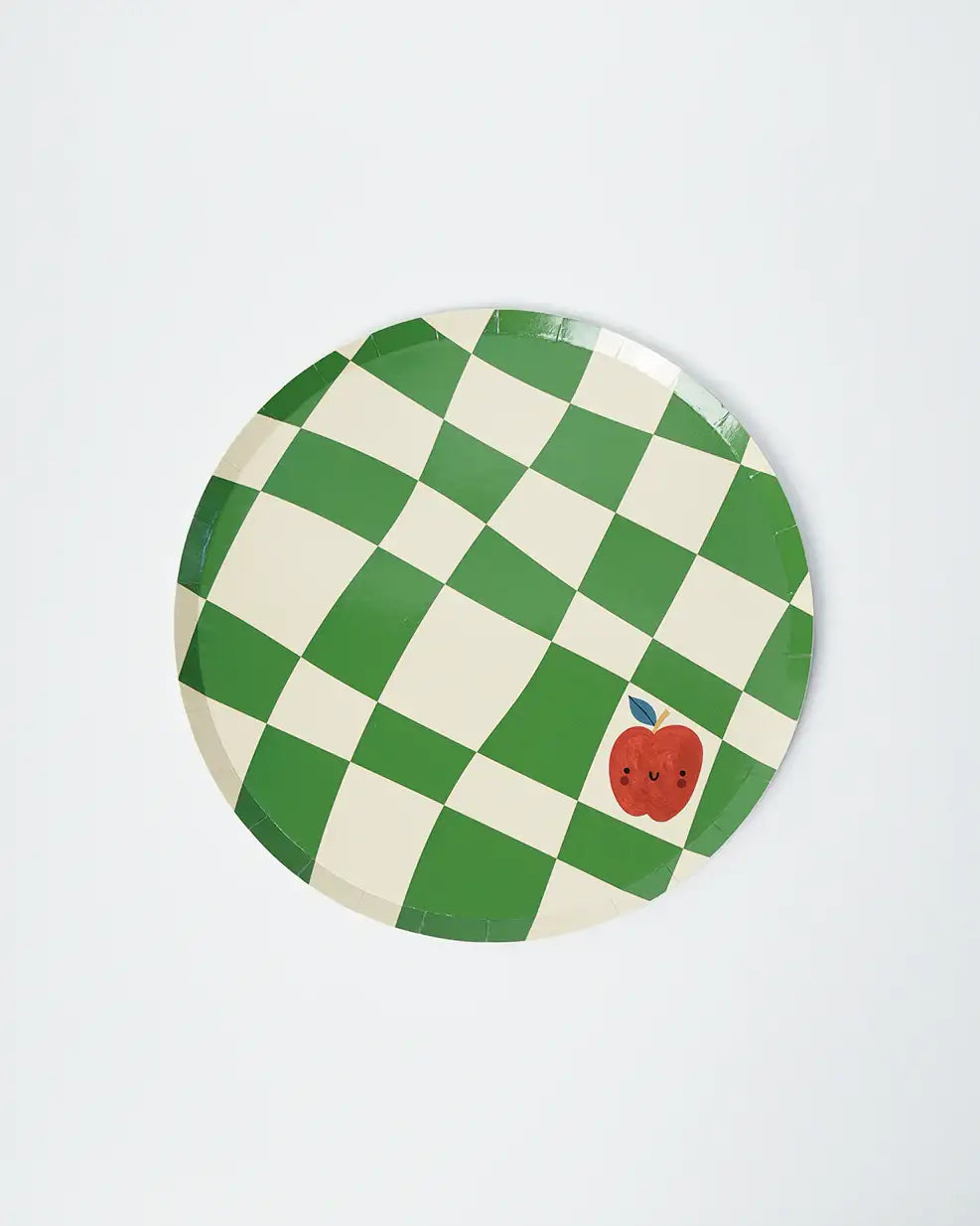 Little Chef Checkered Party Plates (9 Inch, 12 Count) | Kids Cooking Birthday Party Supplies | Colorful Checkerboard Paper Plates