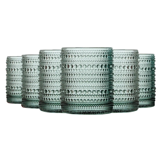 Tonal Hobnail Lowball Glassware, Set of 6