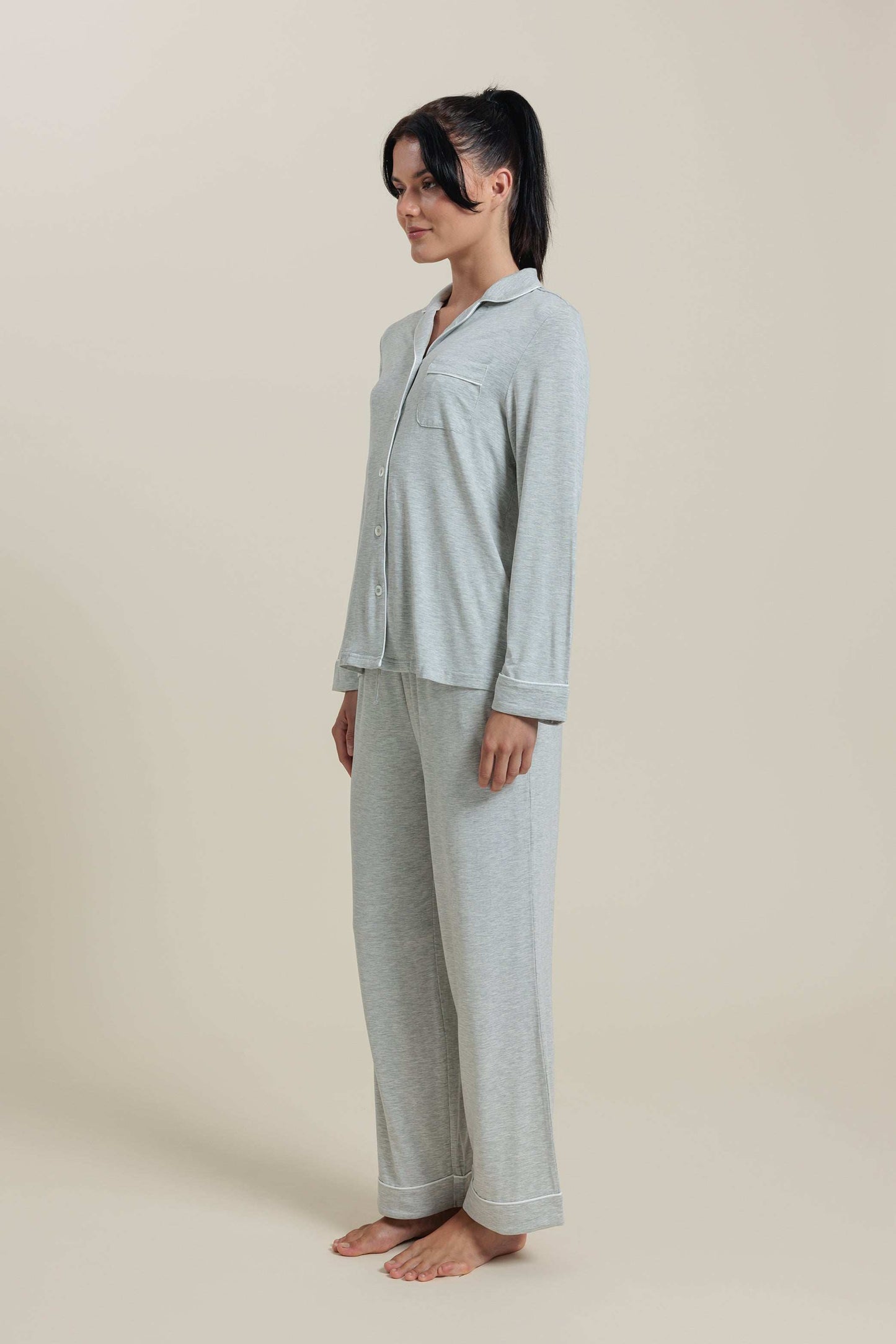 Bamboo Long Sleeve Pajama Top Shirt