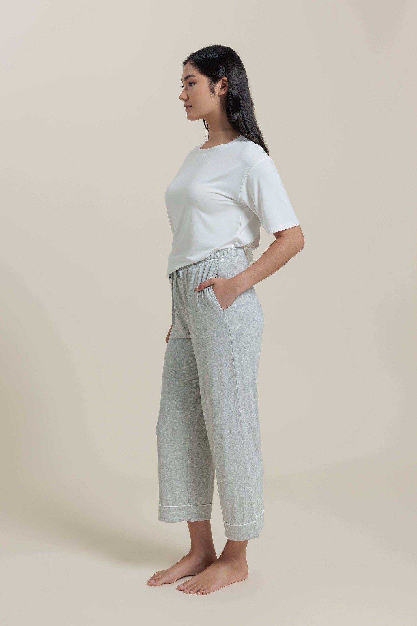 Bamboo Pajama Cropped Pants