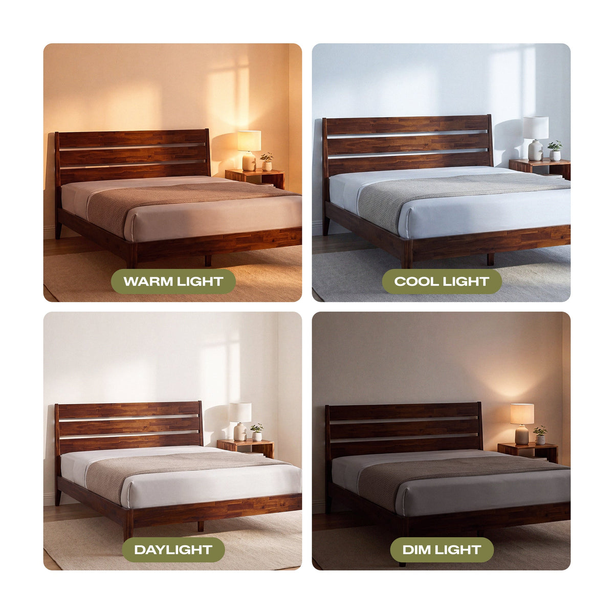Emery Solid Wood Bed Frame