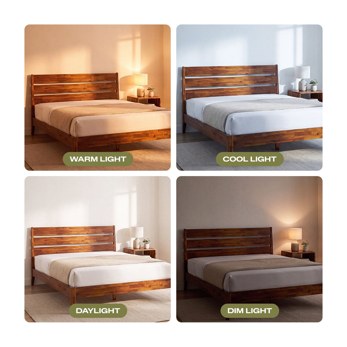Emery Solid Wood Bed Frame