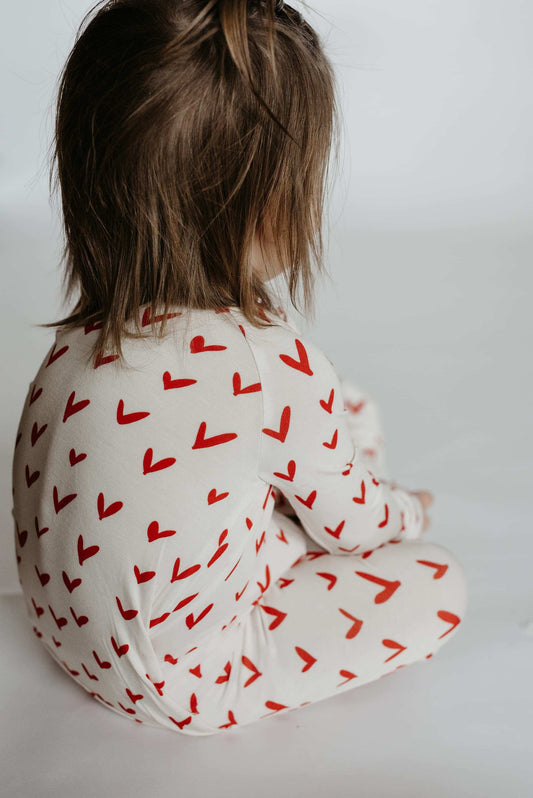 Peek-a-Boo Baby Sleeper Heart Confetti