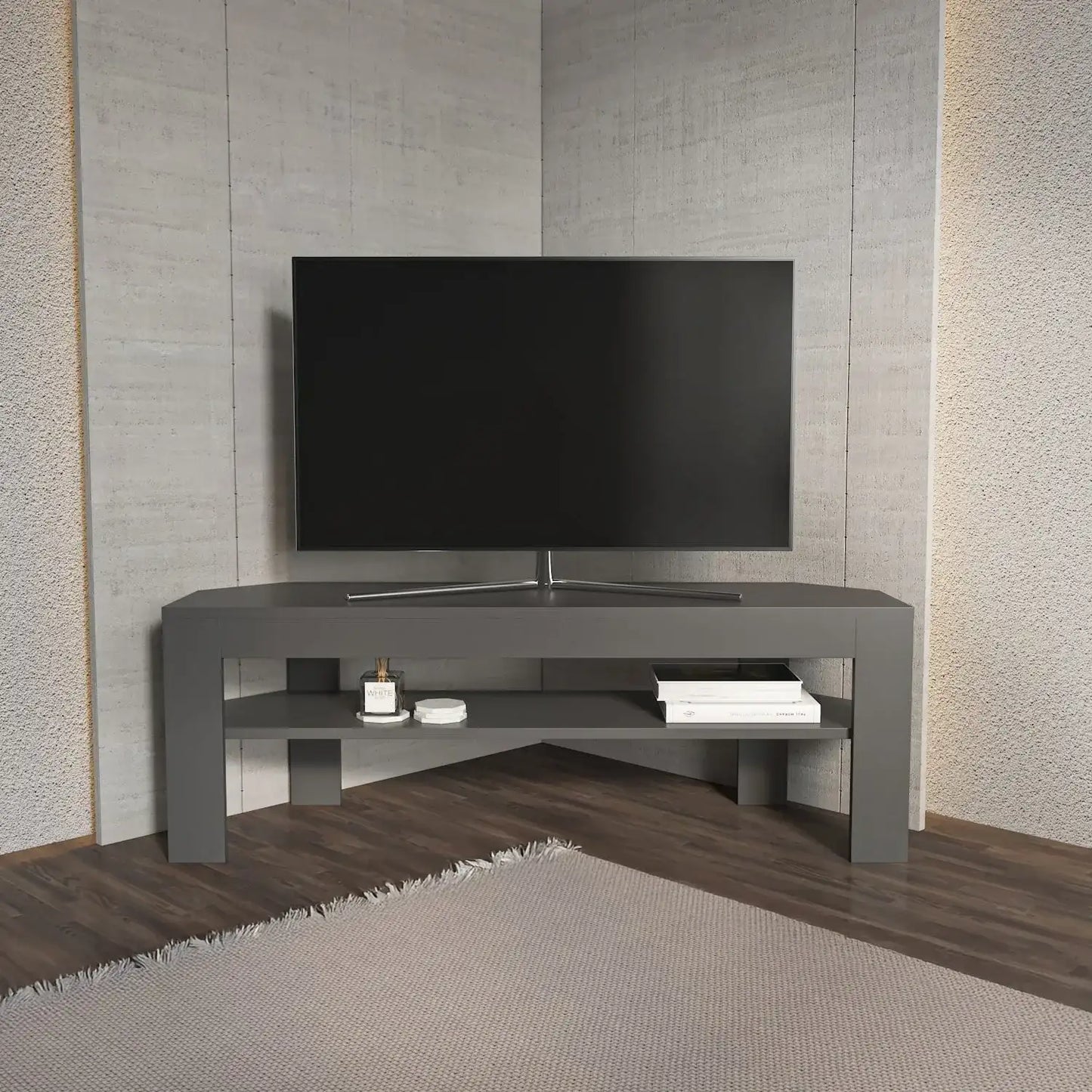Rita 47" Modern Space-Saving Corner TV Stand