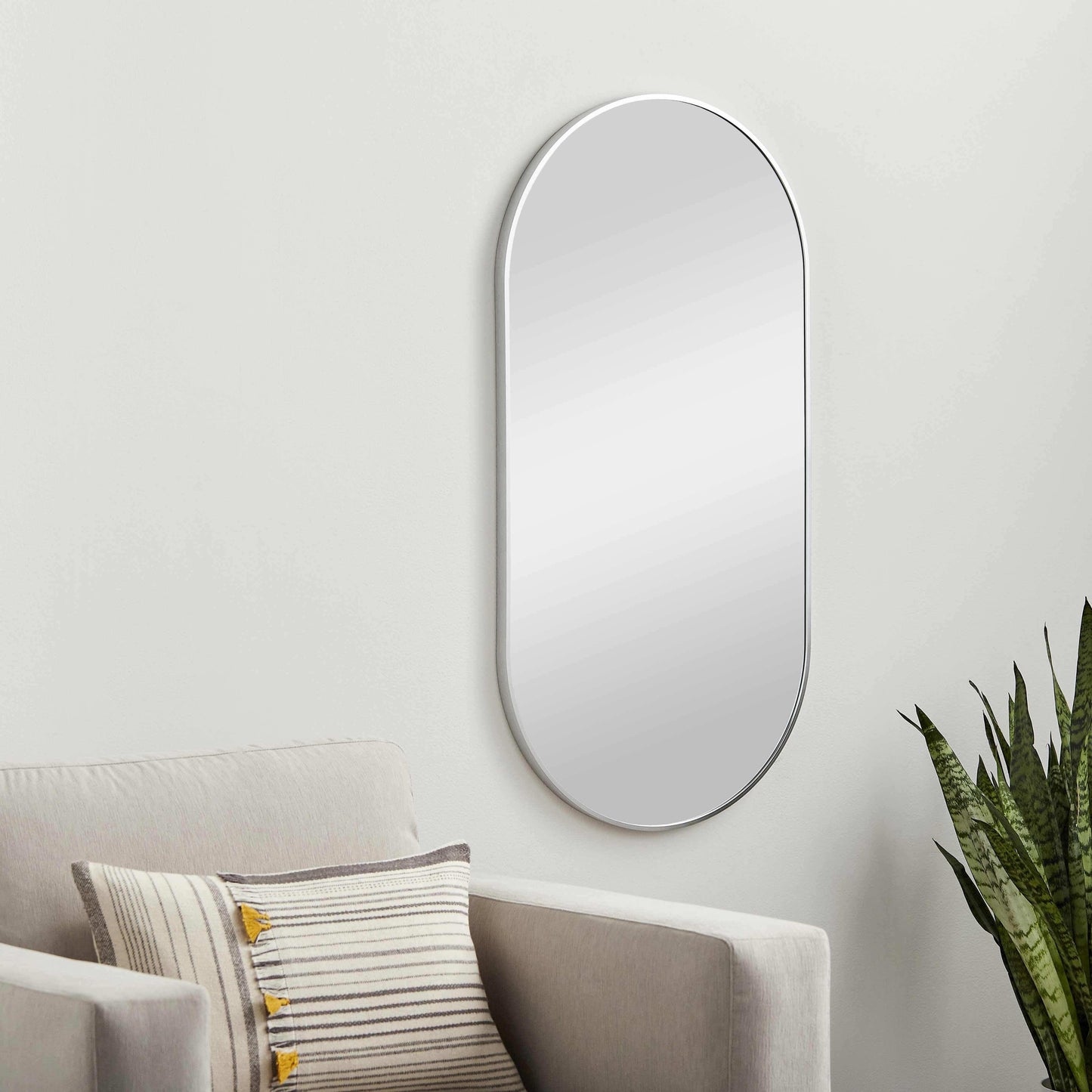 Hagenburg Silver Iron Frame Mirror