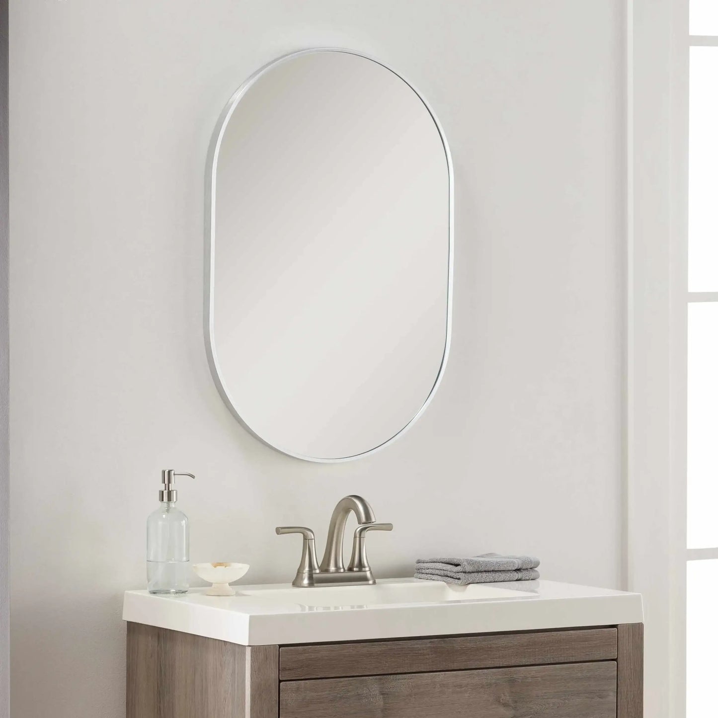 Hagenburg Silver Iron Frame Mirror