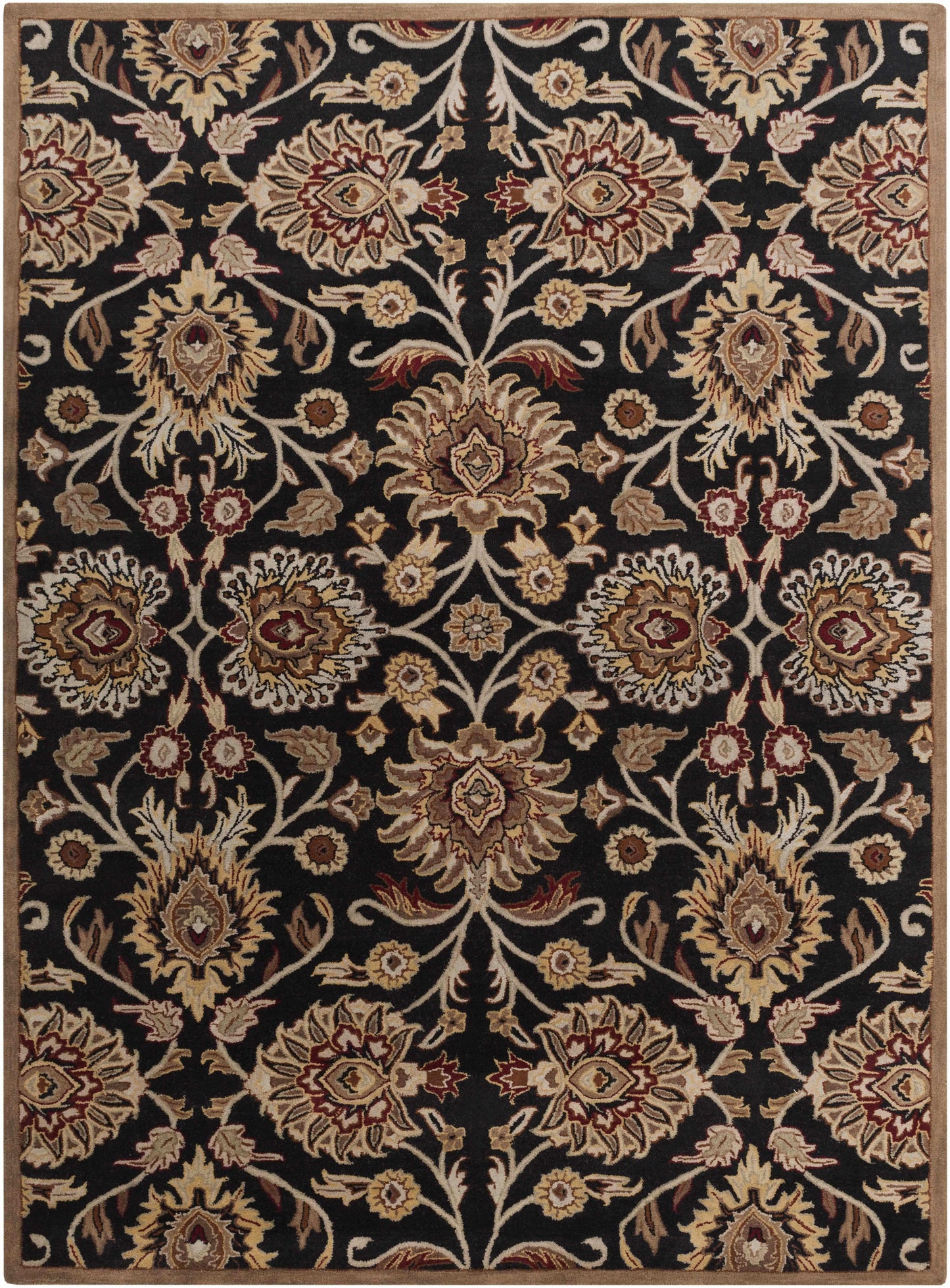 Conesus 1053 Hand Tufted Black Wool Rug