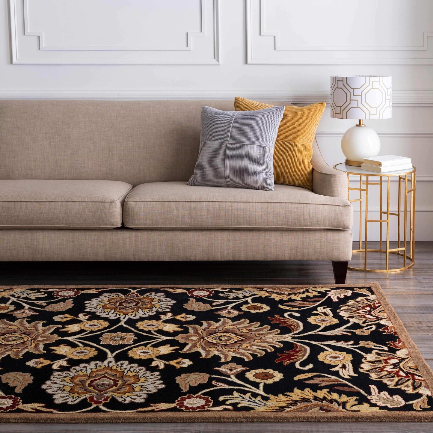 Conesus 1053 Hand Tufted Black Wool Rug