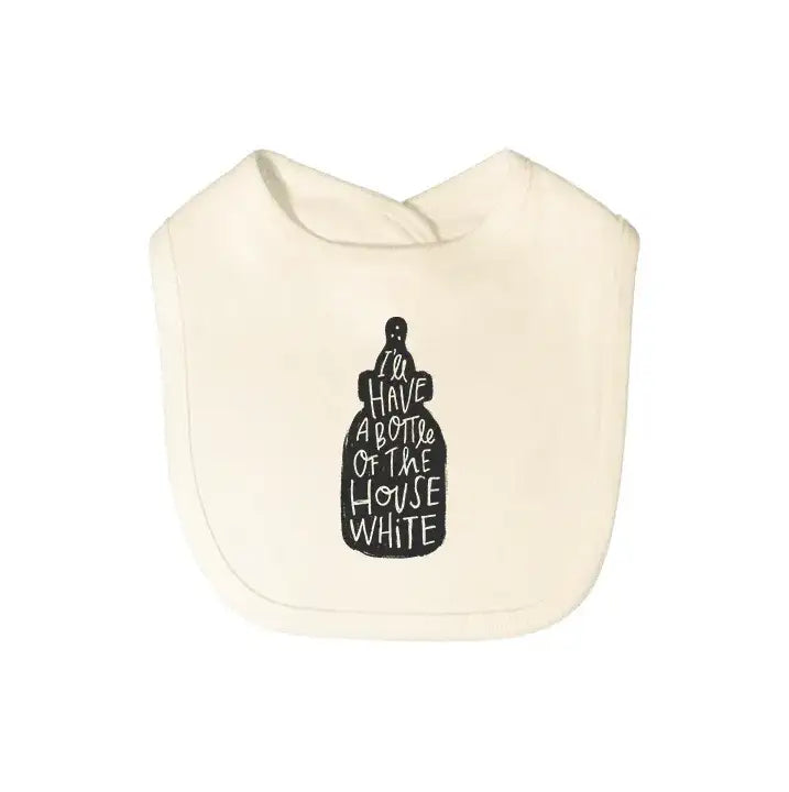 graphic bib | house white