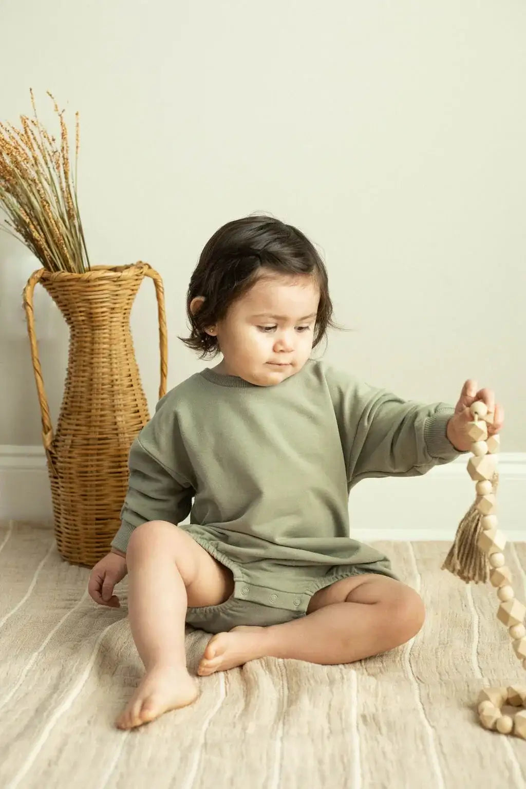 Organic Oversized Sweatshirt baby boy girl romper
