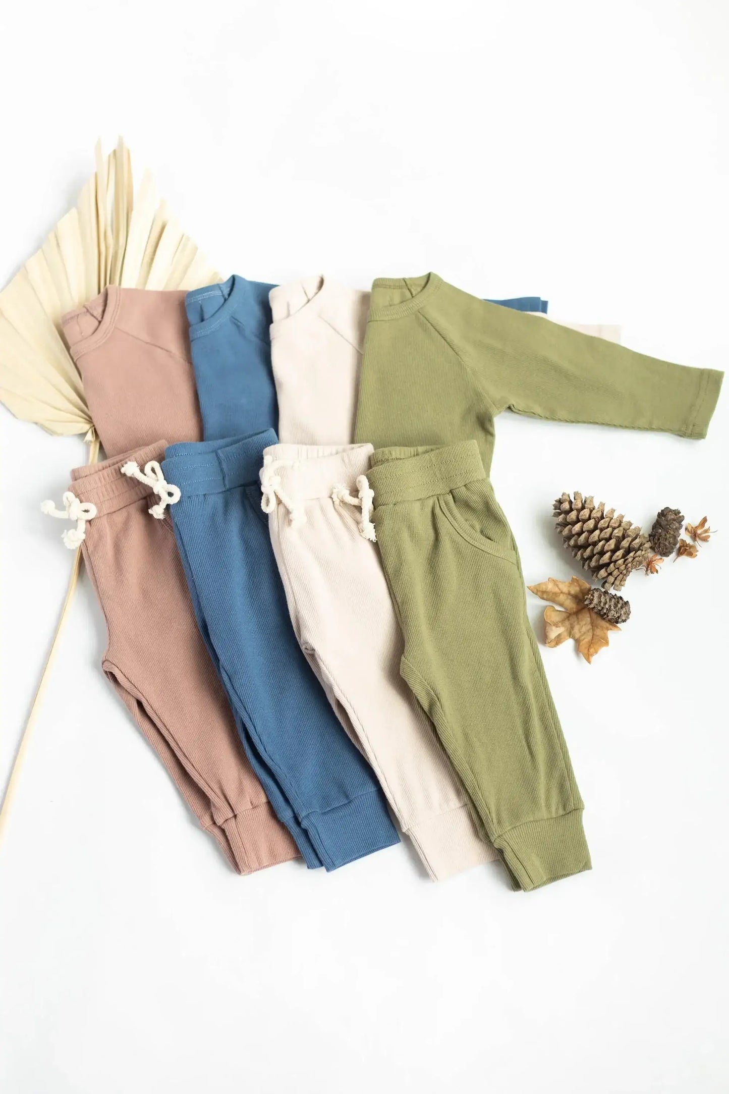 Cozy Ribbed Cotton Set for Kids - Perfect Holiday Gift for Baby and Kids