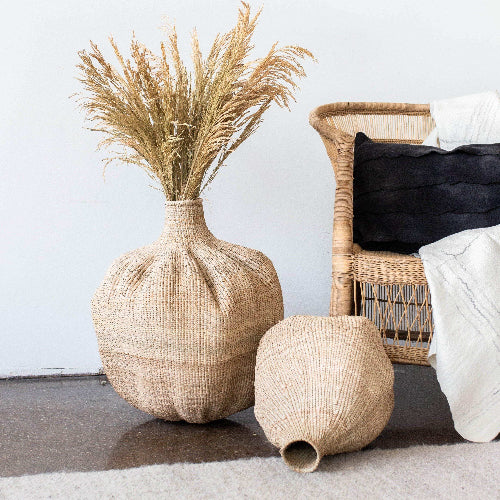Ilala Garlic Gourd Handwoven African Basket