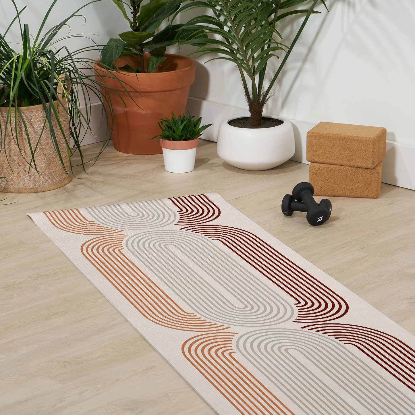 Mid Century Line Art Yoga Mat