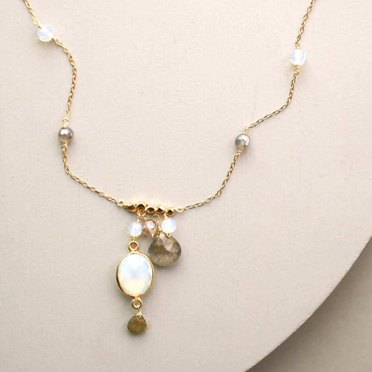 Opalite Bezel Necklace