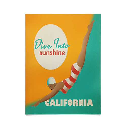 Dive California Poster Art