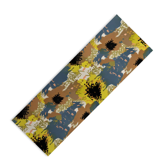 Yellow Ochre Florals Yoga Mat