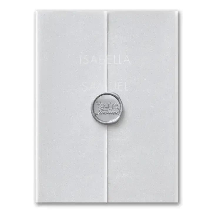 Typography Invitation with Vellum Wrap