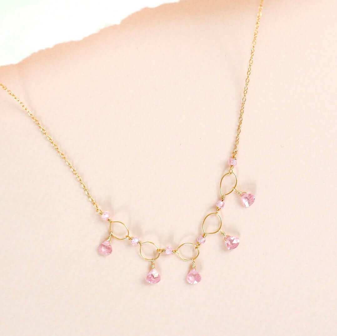 Blue Gemstone Mini Sparkler Necklace