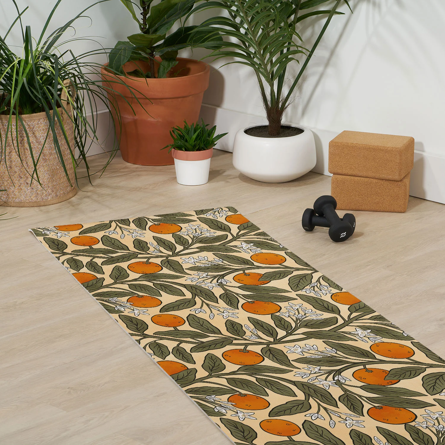 Art Nouveau Oranges Yoga Mat