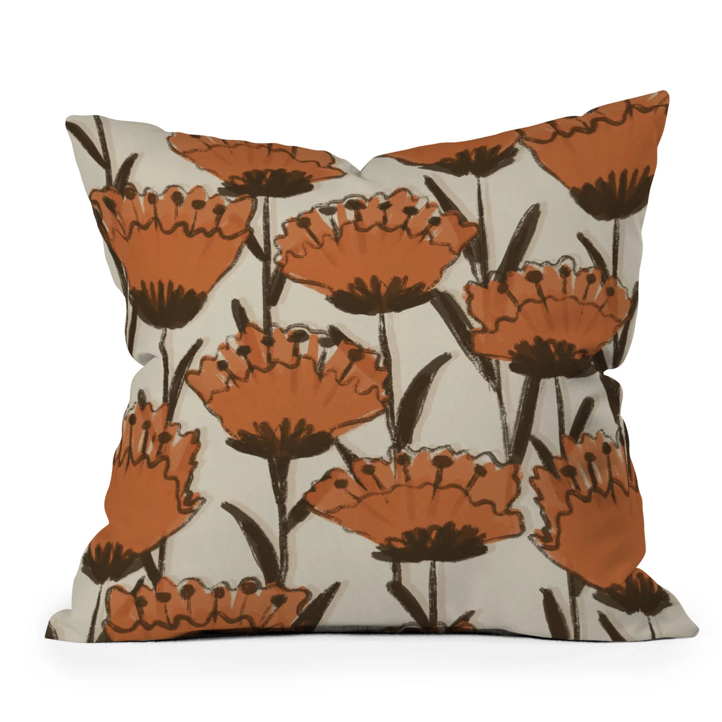 Poppies Throw Pillow