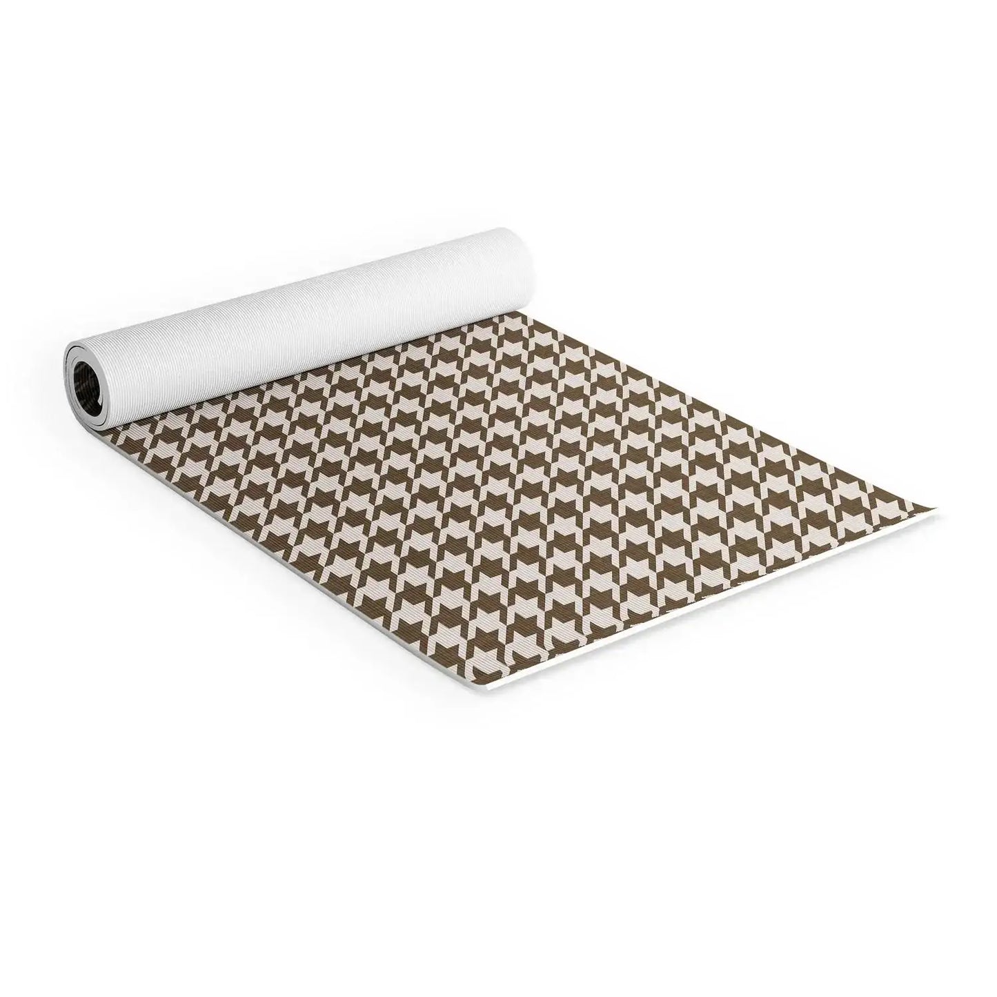 Cozy Houndstooth Yoga Mat
