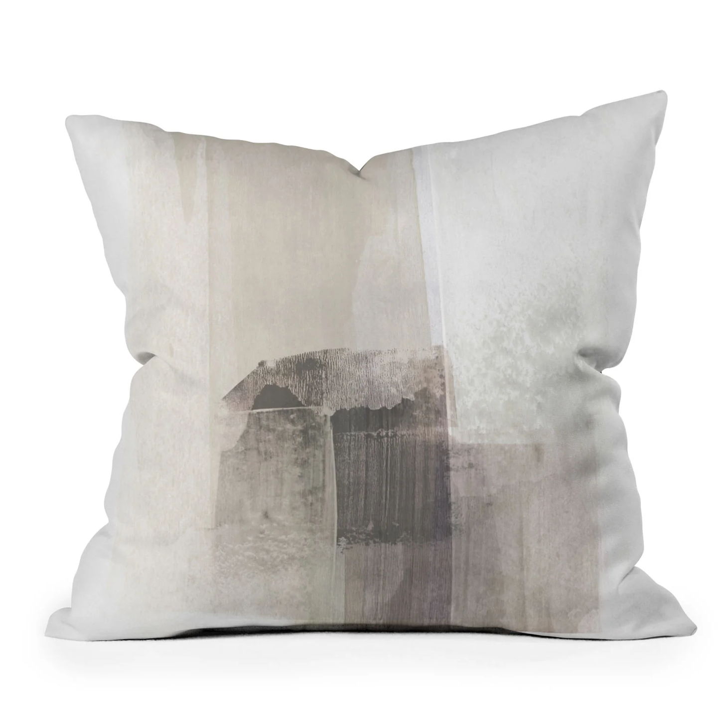 Neutral Abstract Minimalist Throw Pillow