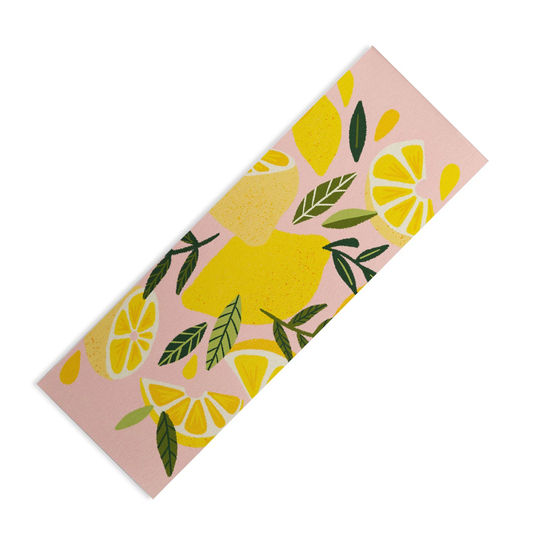 Lemon Blooms Blush Yoga Mat