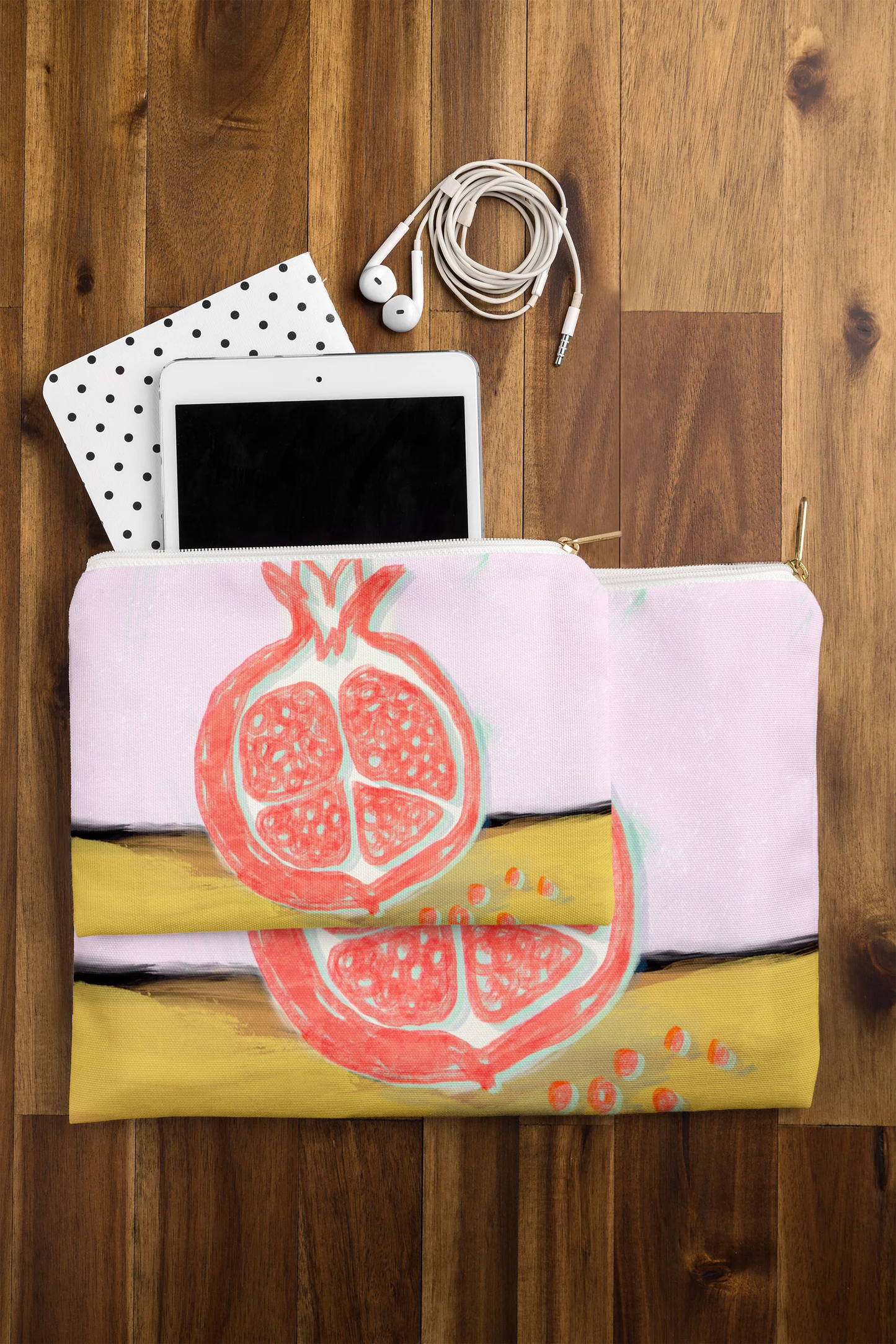 Pomegranate Zippered Pouch