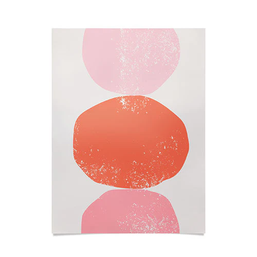 Orange Pink Rocks Poster Art
