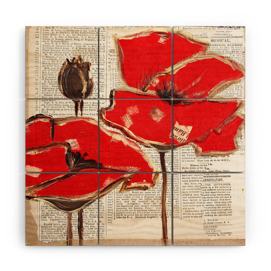 Red Perfection Wood Wall Mural