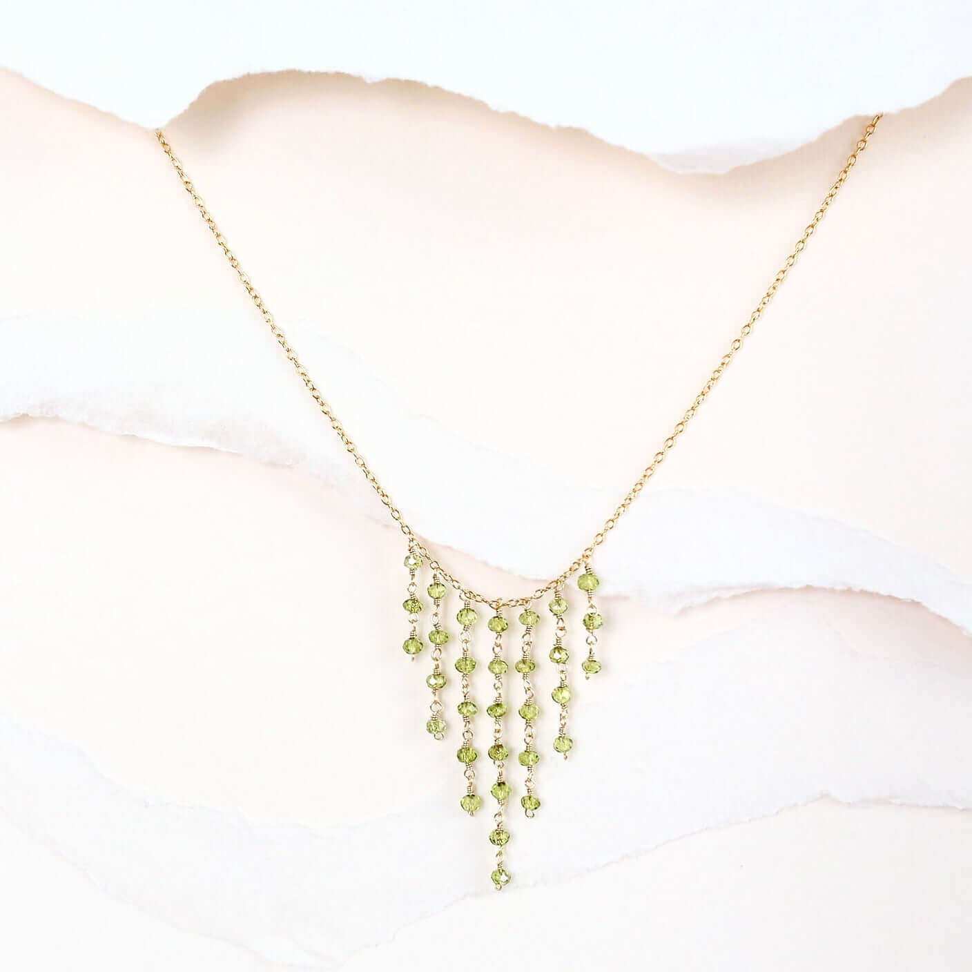 Mini Gemstone Fringe Necklaces