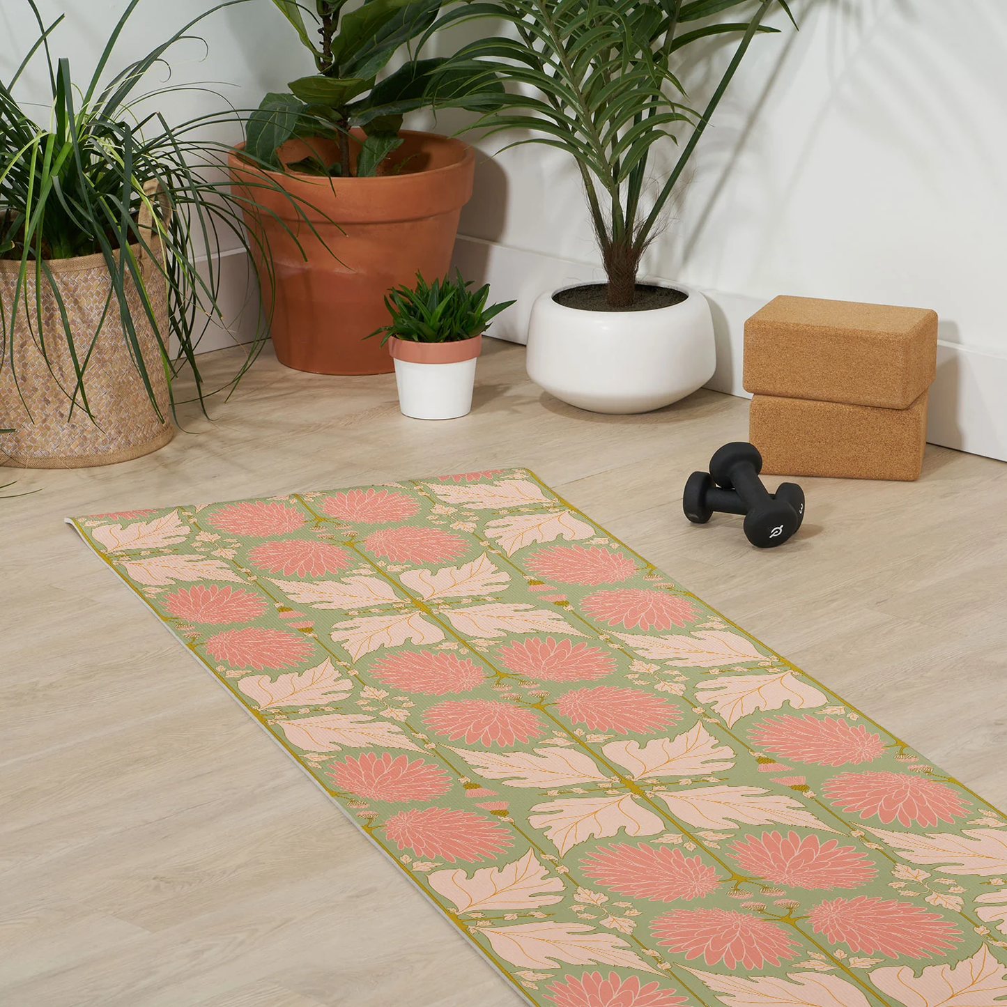 Art Nouveau Bohemian Peach Yoga Mat
